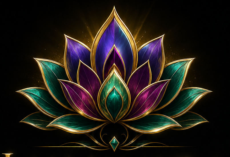Luxurious jeweled lotus